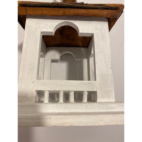 Wooden White Gazebo Home Decor, Rustic Charm, Farmhouse Shelf Sitter - Picture 6 of 6